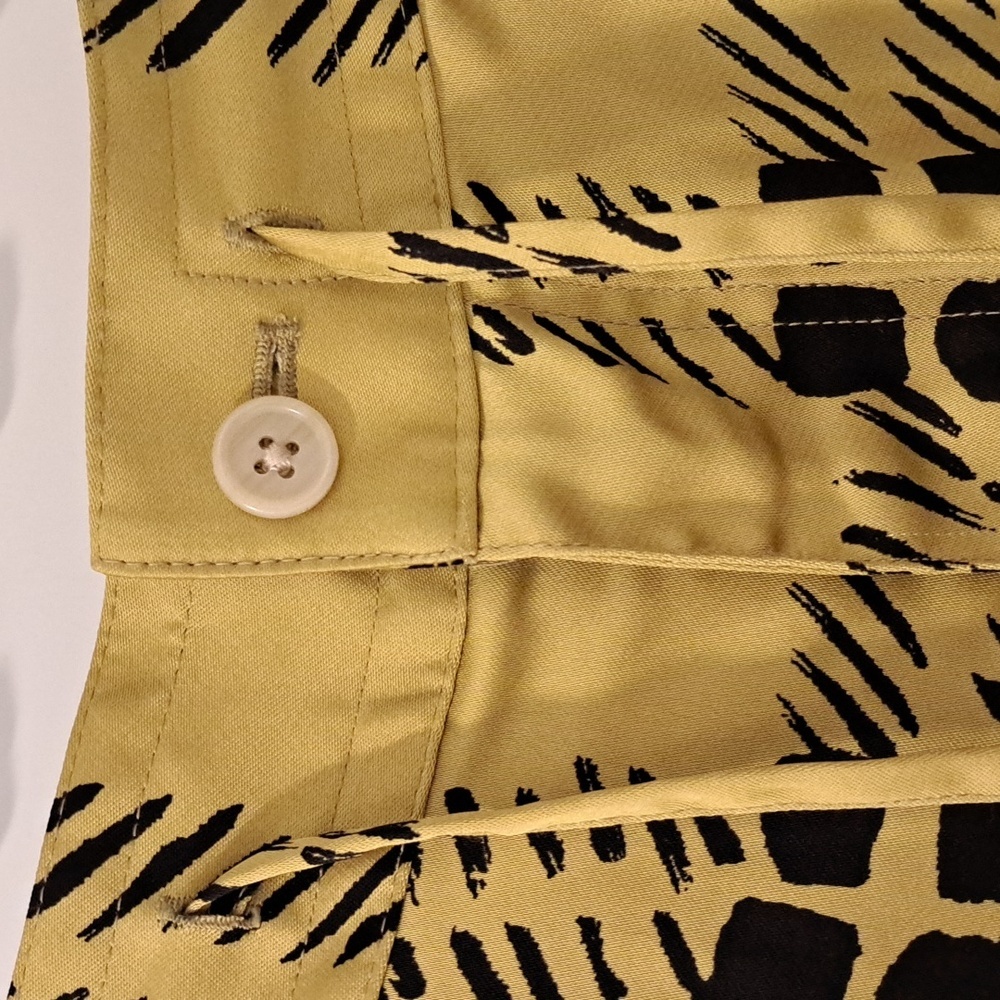 Uniqlo x Marni Green/Chartreuse & Black Graphic Plaid Wide-leg Pants (Size XS) - Picture 4 of 6